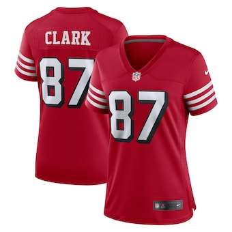 womens nike dwight clark scarlet san francisco 49ers alterna